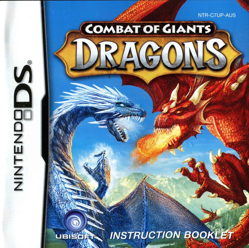Manual for Battle of Giants: Dragons (Nintendo DS): Front