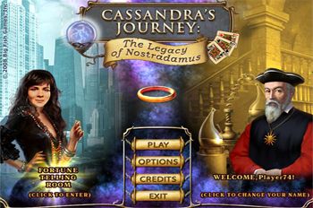 Front Cover for Cassandra's Journey: The Legacy of Nostradamus (Windows) (Legacy Games release)