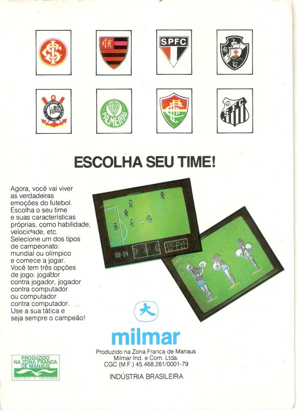 Back Cover for Futebol (NES)