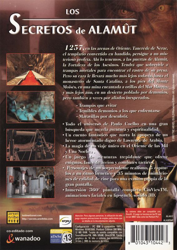 Back Cover for The Secrets of Alamût (Windows)