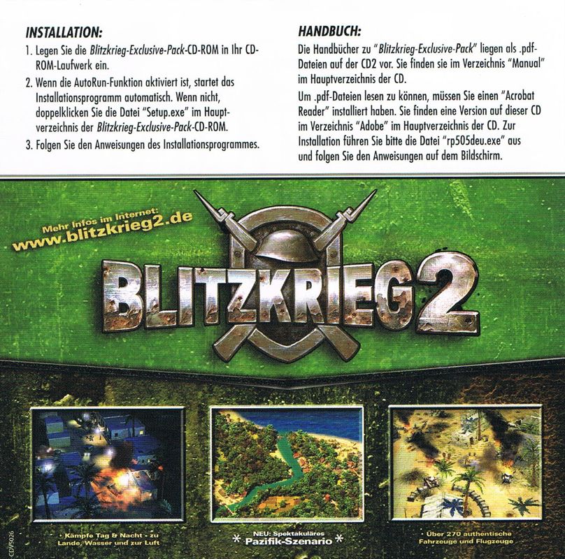 Other for Blitzkrieg: Exclusive Pack (Windows) (Software Pyramide release): Jewel Case - Left Inlay