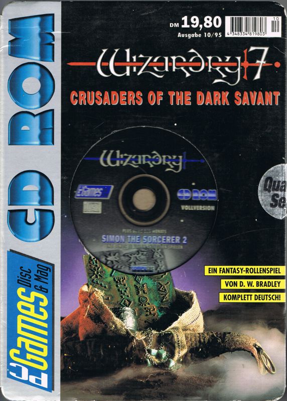Front Cover for Wizardry: Crusaders of the Dark Savant (DOS) (PC Games CD ROM release)