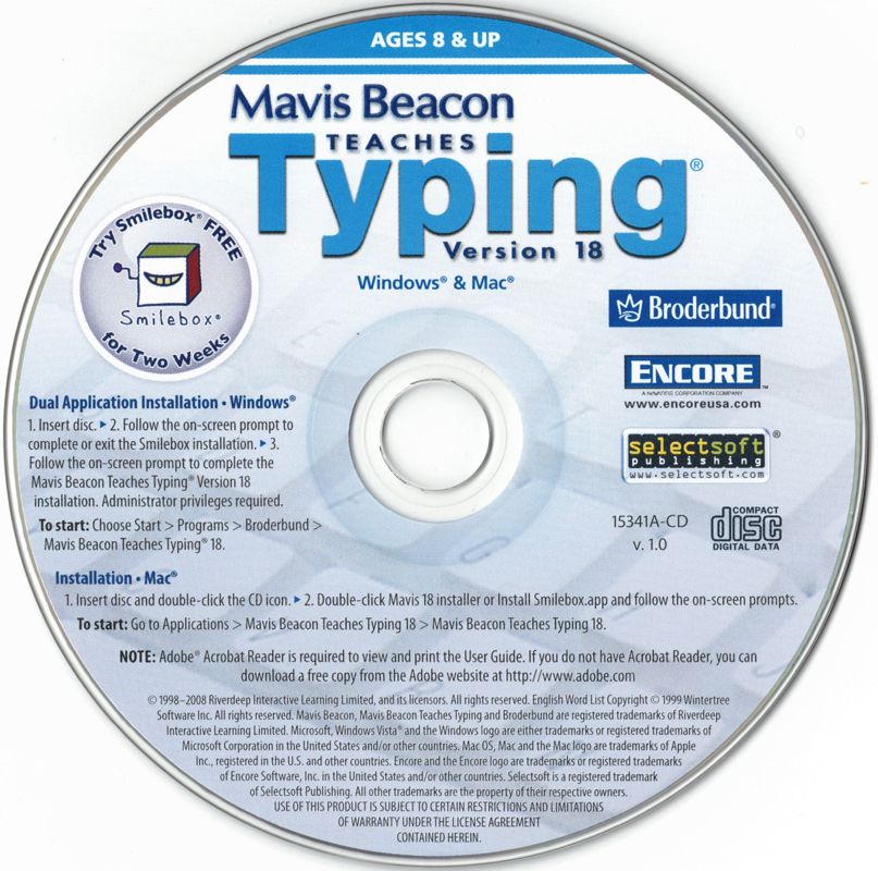 Mavis Beacon Teaches Typing 18 cover or packaging material - MobyGames