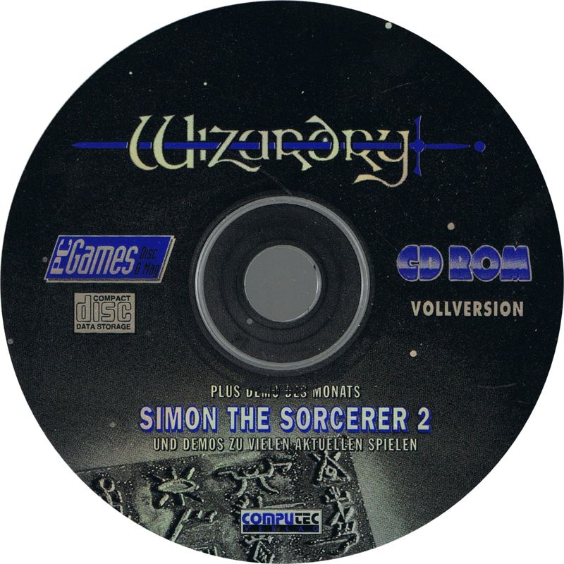 Media for Wizardry: Crusaders of the Dark Savant (DOS) (PC Games CD ROM release)