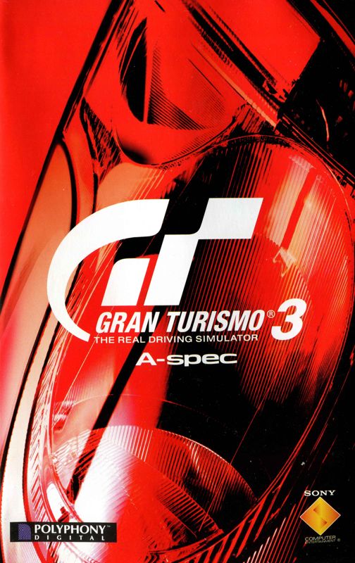 Manual for Gran Turismo 3: A-spec (PlayStation 2) (Platinum release): Front