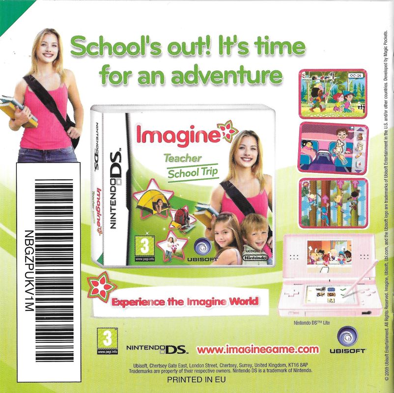 Manual for Imagine: Zookeeper (Nintendo DS): Back