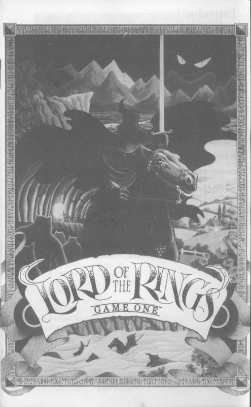 Manual for The Fellowship of the Ring (ZX Spectrum): Front