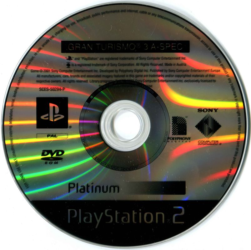 Media for Gran Turismo 3: A-spec (PlayStation 2) (Platinum release)