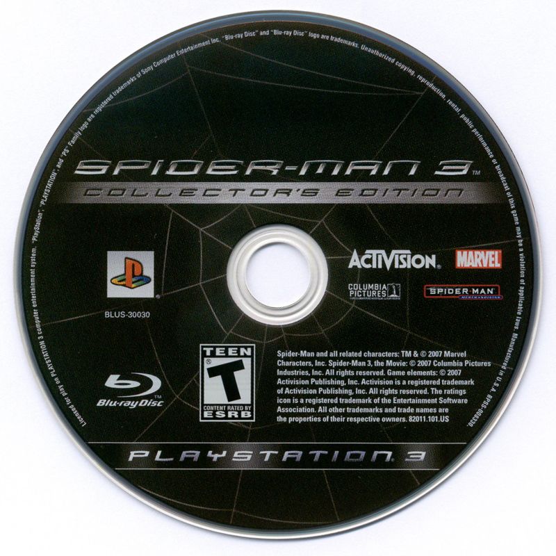 Media for Spider-Man 3 (Collector's Edition) (PlayStation 3)