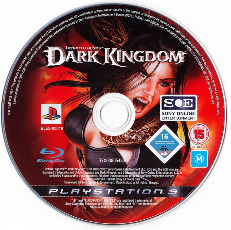 Media for Untold Legends: Dark Kingdom (PlayStation 3)