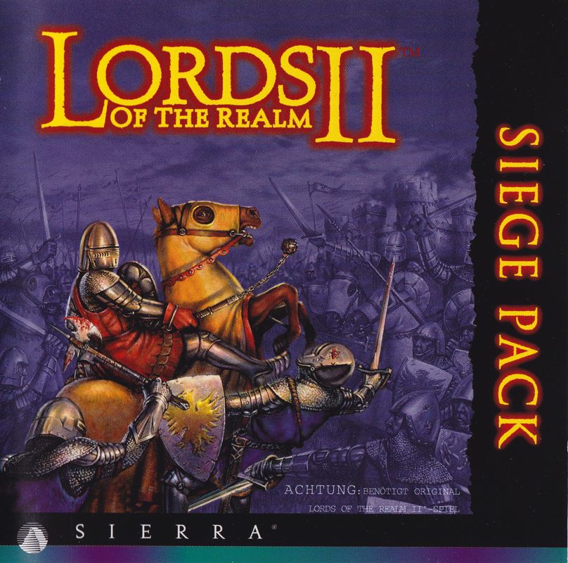 Other for Lords of the Realm II + Siege Pack (DOS and Windows) (Sierra Originals release): Jewel Case - Lords of the Realm II: Siege Pack - Front