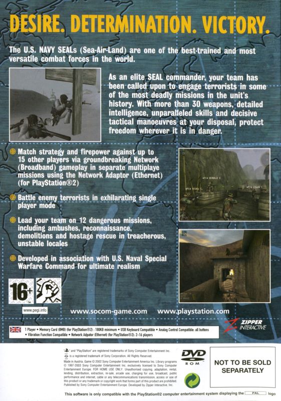 Other for SOCOM: U.S. Navy SEALs (PlayStation 2) (Re-release: Headset and game): Keep Case - Back