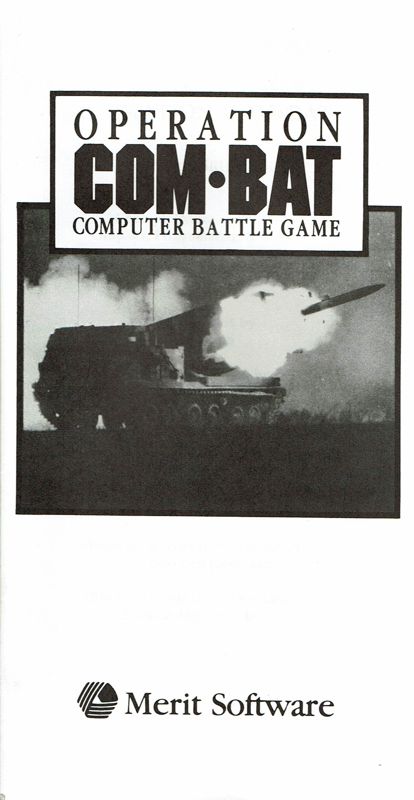 Manual for Operation Com●Bat: Computer Battle Game (DOS): Front
