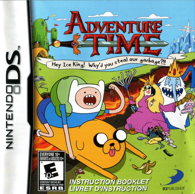 Manual for Adventure Time: Hey Ice King Why'd You Steal Our Garbage?!! (Nintendo DS): Front