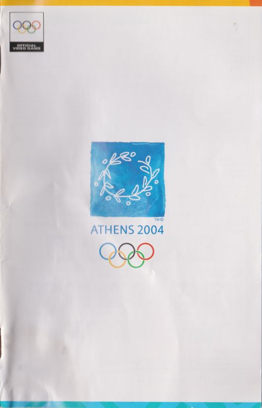 Manual for Athens 2004 (PlayStation 2): Front
