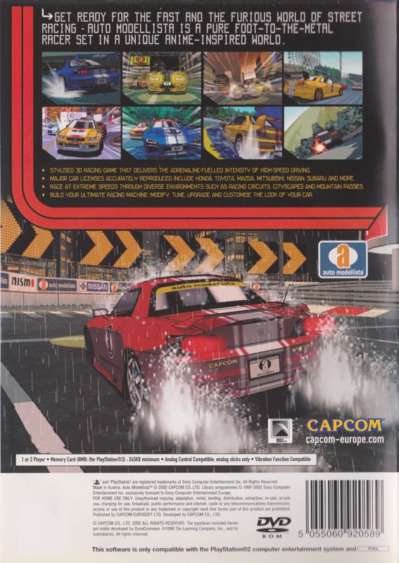 Auto Modellista cover or packaging material - MobyGames
