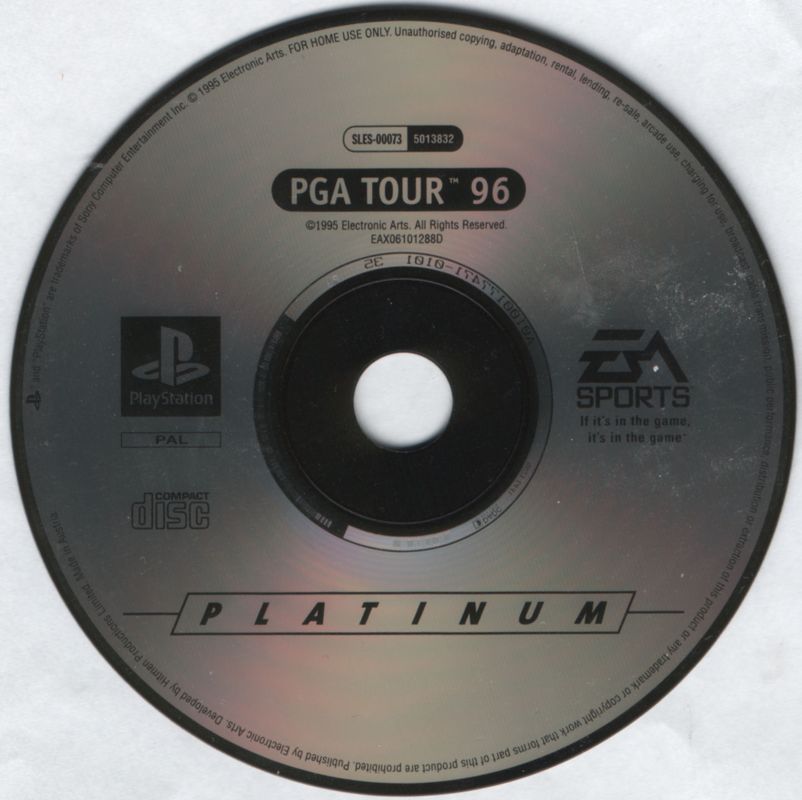 Media for PGA Tour 96 (PlayStation) (Platinum release)