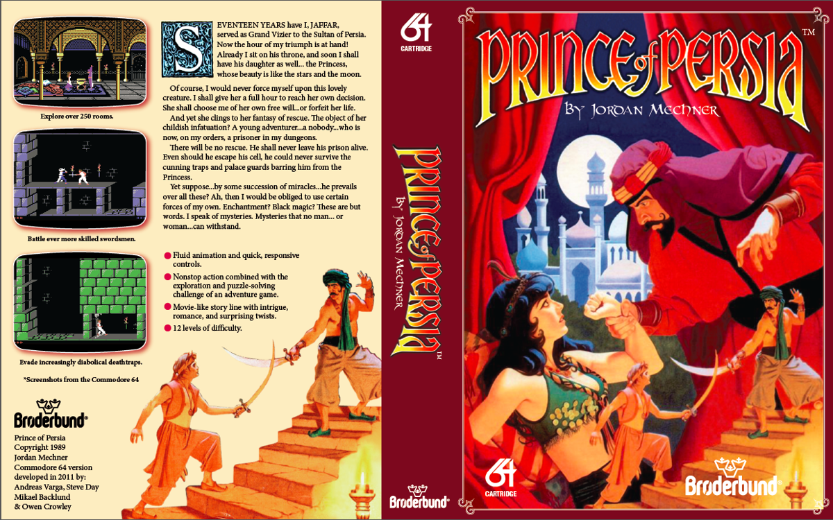 Full Cover for Prince of Persia (Commodore 64)