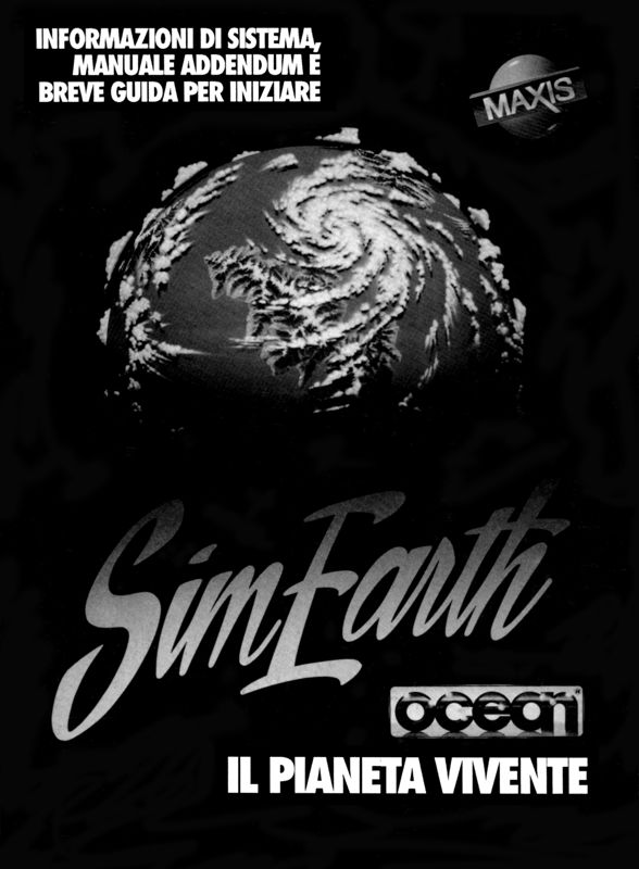 Manual for SimEarth: The Living Planet (DOS): Addendum - Front