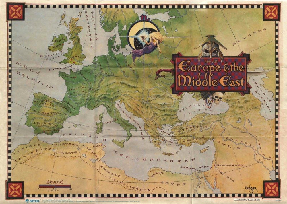 Map for Conquests of Camelot: The Search for the Grail (Windows) (GOG release)