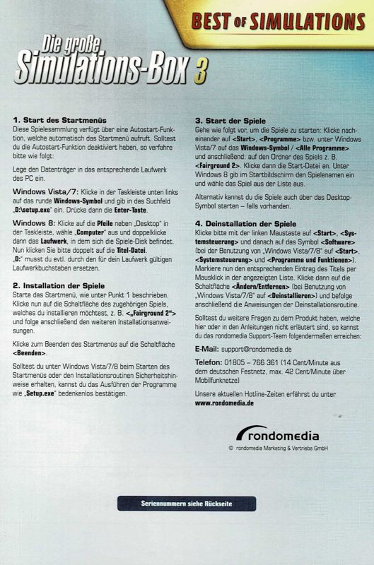 Die große Simulations-Box 3 Patches - MobyGames