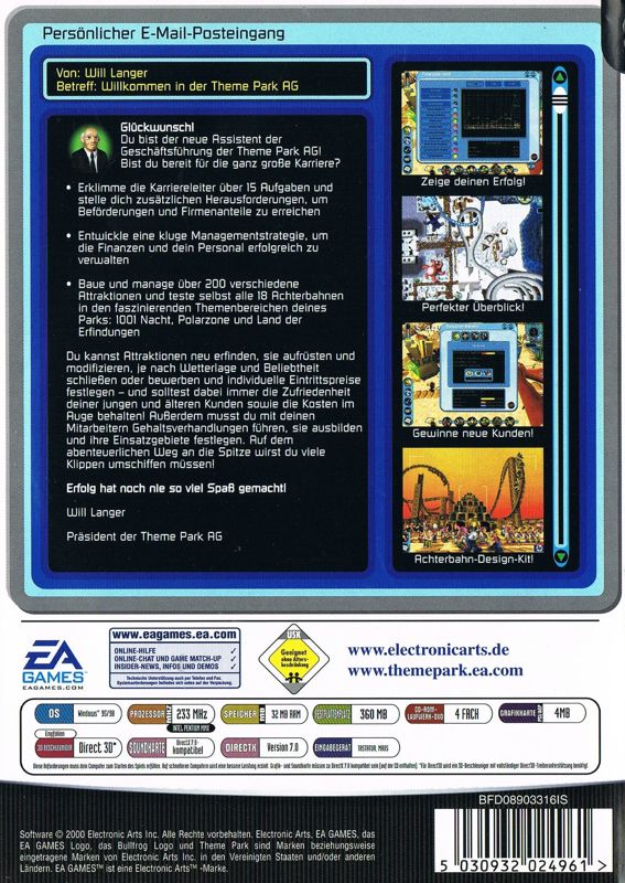 Back Cover for SimCoaster (Windows)