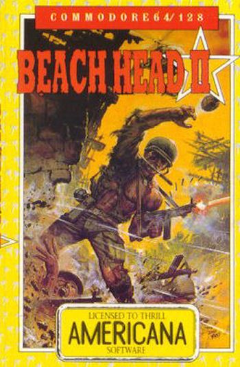 Front Cover for Beach-Head II: The Dictator Strikes Back (Commodore 64) (Americana budget release)