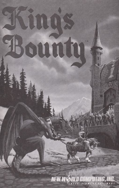 Manual for King's Bounty (DOS): Front