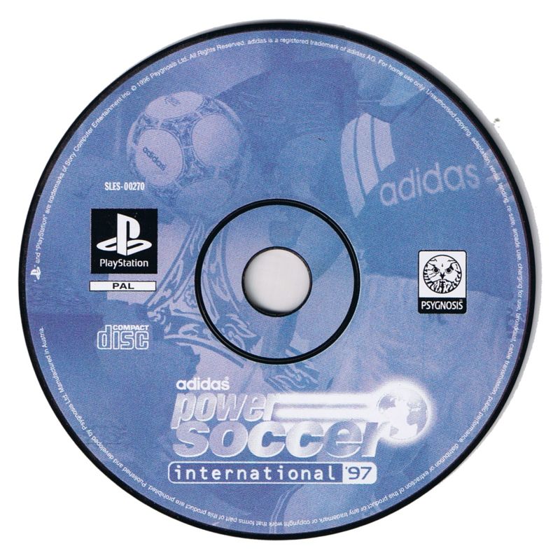 Media for adidas Power Soccer International '97 (PlayStation)