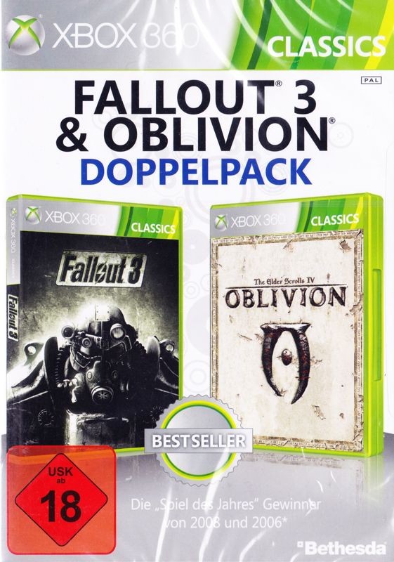 Front Cover for Fallout 3 & Oblivion Double Pack (Xbox 360) (Xbox 360 Classics release)