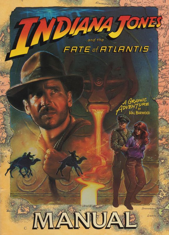 Manual for Indiana Jones and the Fate of Atlantis (DOS) (5.25'' Floppy Disk release): Front
