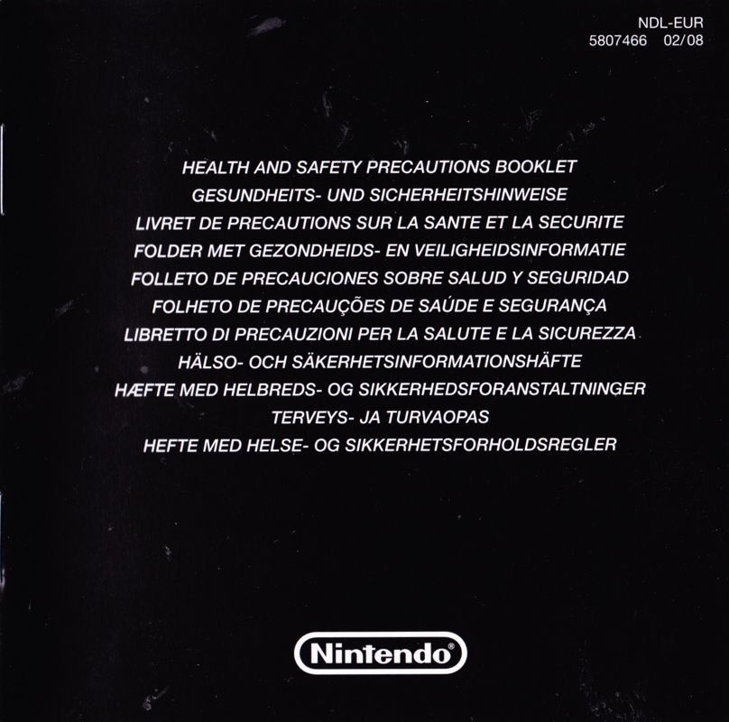 Other for Duke Nukem: Critical Mass (Nintendo DS): Precautions booklet - front