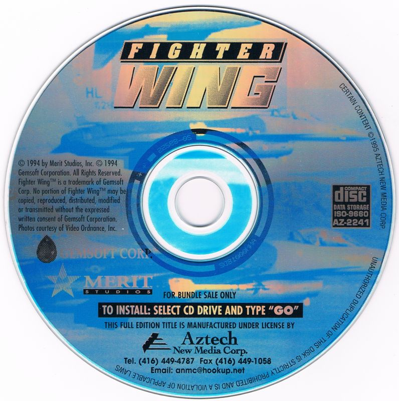Media for Fighter Wing (DOS) (OEM version bundled with a graphics card using a Yamaha RPA (YGV611) chip.)