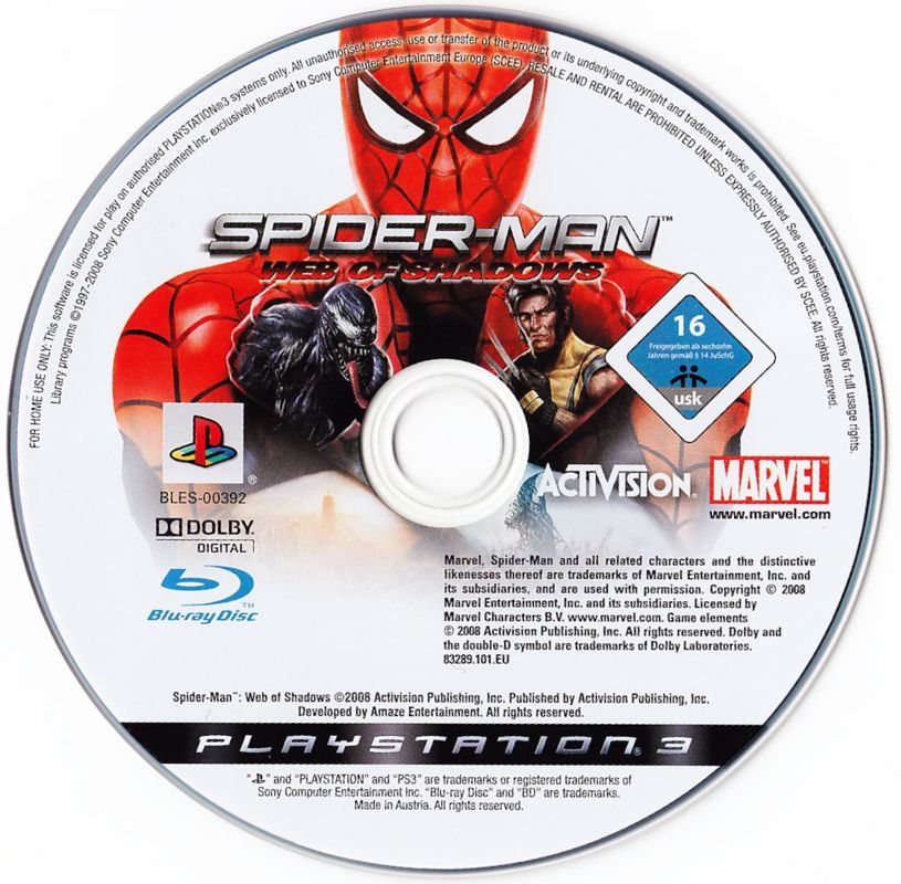 Spiderman Web of Shadows - Playstation 3