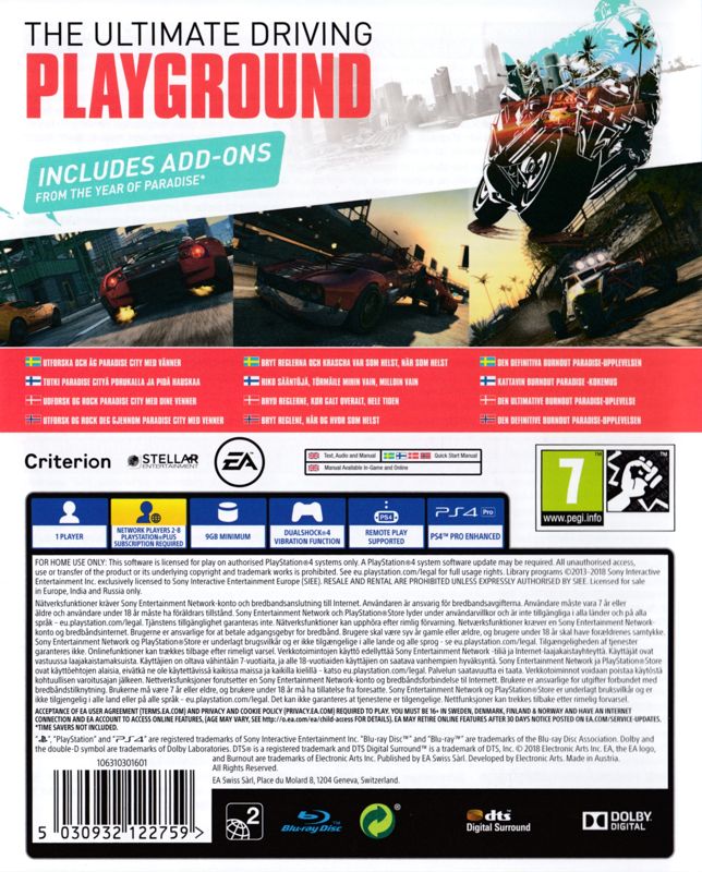 Burnout Paradise Remastered - PlayStation 4