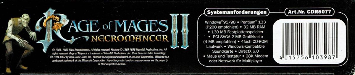 Spine/Sides for Rage of Mages II: Necromancer (Windows): Bottom