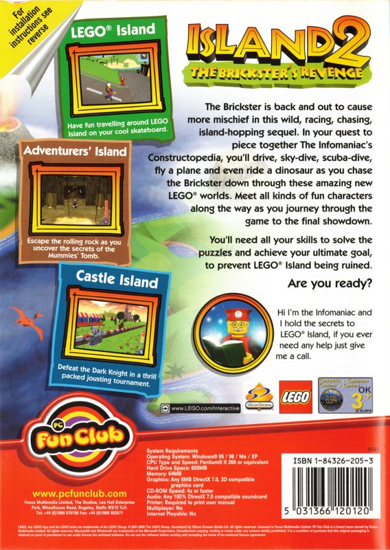LEGO Island 2: The Brickster's Revenge cover or packaging material ...