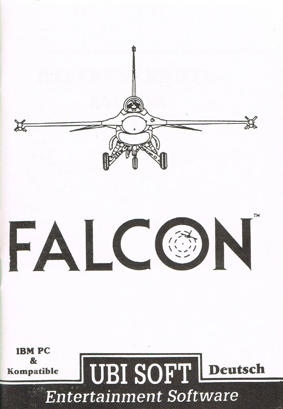 Manual for Air Combat Aces (DOS): Falcon - Front