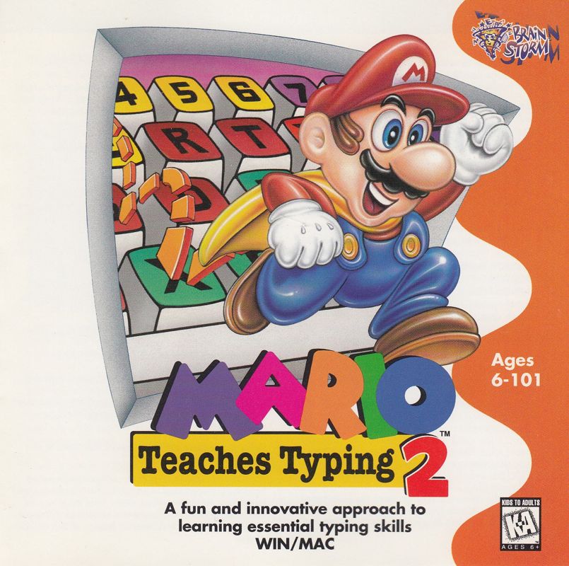 Front Cover for Mario Teaches Typing 2 (Macintosh and Windows and Windows 16-bit) (Mindscape release)