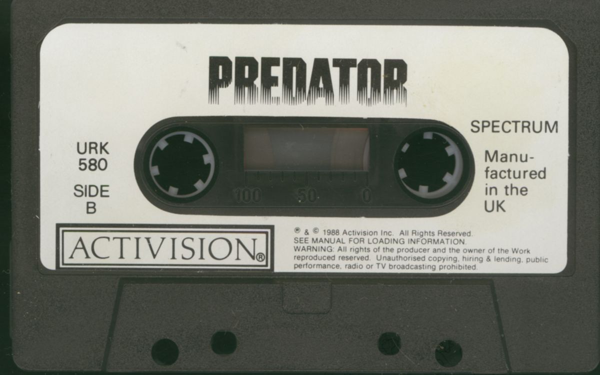 Media for Predator (ZX Spectrum): Side B