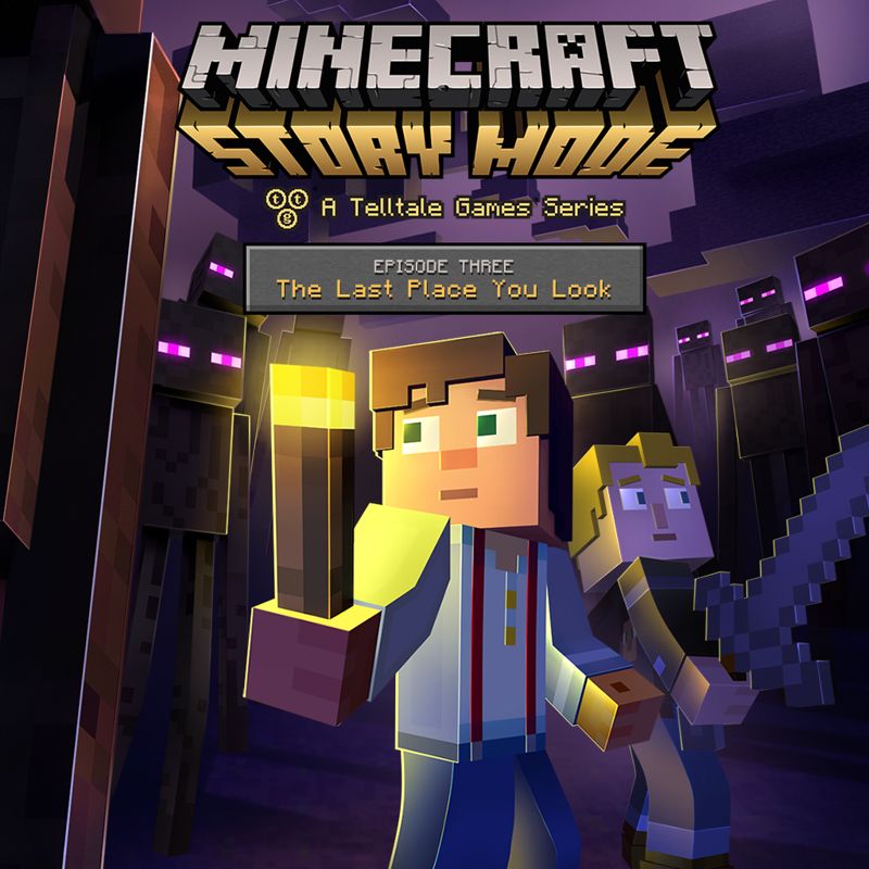Front Cover for Minecraft: Story Mode - Episode 3: The Last Place You Look (PlayStation 3 and PlayStation 4) (download release)