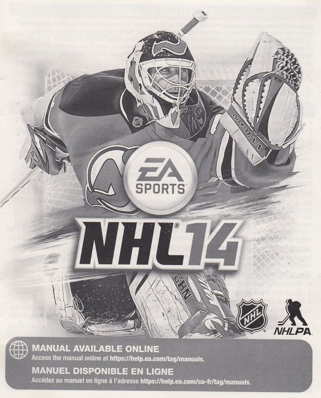Manual for NHL 14 (PlayStation 3): Front
