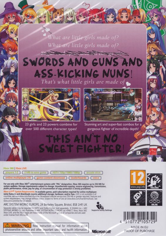 Back Cover for Arcana Heart 3 (Xbox 360)