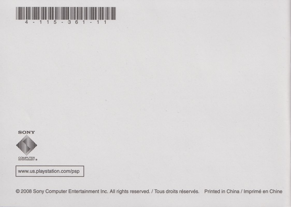 Extras for Ratchet & Clank: Size Matters (PSP System bundle) (PSP): Safety and Support booklet - Back