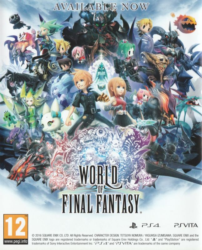 Advertisement for Final Fantasy XV (PlayStation 4) (Day One Edition Release): World of Final Fantasy