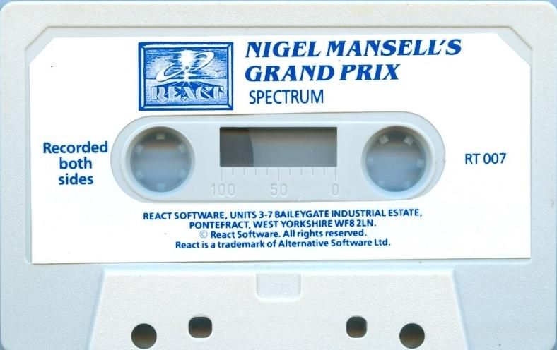 Media for Nigel Mansell's Grand Prix (ZX Spectrum)