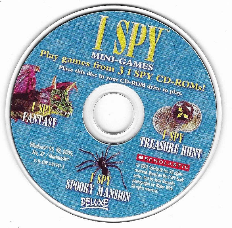 Media for I Spy: Fantasy (Macintosh and Windows) ("Free I Spy Mini CD & Book Inside!" release): Bonus Disc