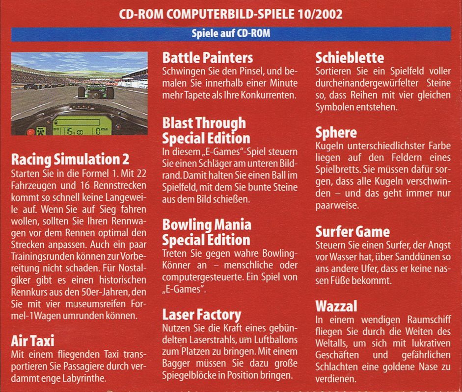 Back Cover for Battle Painters (Windows) (ComputerBild-Spiele 10/2002 Covermount)