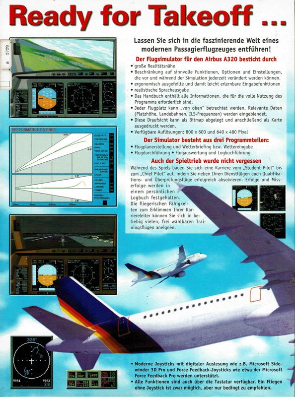 Inside Cover for Flug Simulator für Airbus A 320: Europa Edition (Windows): Left