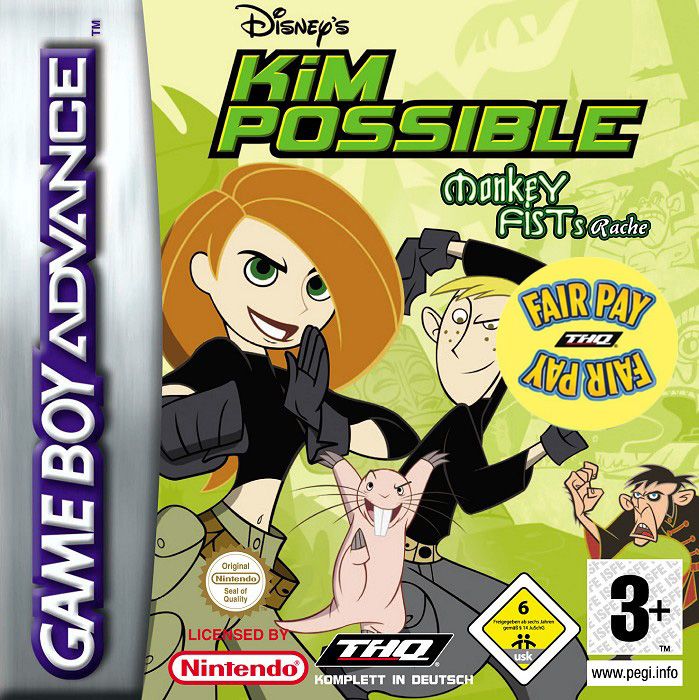 Front Cover for Disney's Kim Possible: Revenge of Monkey Fist (Game Boy Advance) (Fair Play release)